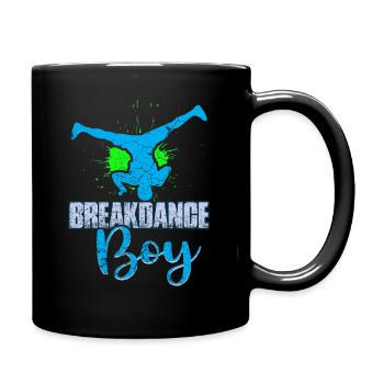 Breakdance Junge Breakdancing Kinder - Tasse einfarbig - Schwarz - Rechts