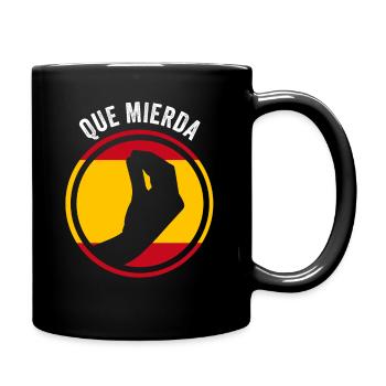 Spanisch Spanien Spanier Spanierin Lustiges Spanis - Tasse einfarbig - Schwarz - Rechts