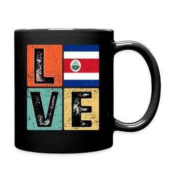 I Love Costa Rica drapeau pour Costa Rica Pride - Mug uni - noir - Droite