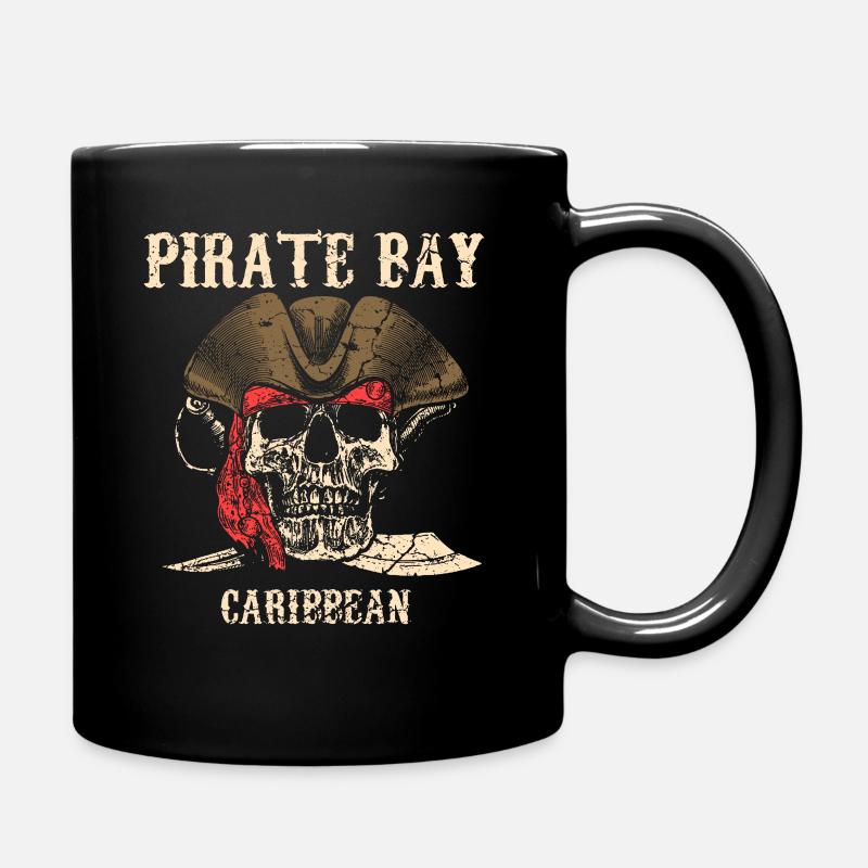 Pirat Schädel Karibik - Tasse einfarbig - Schwarz