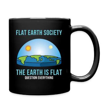 Flat Earth Society Flat Earth Map Model - Full Colour Mug - black - Right