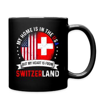 Swiss American Flag Swiss Roots USA Citizen - Mug uni - noir - Droite