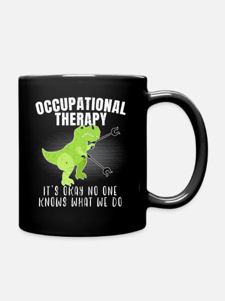 Ergothérapie des dinosaures Ergothérapeute - Mug uni - noir