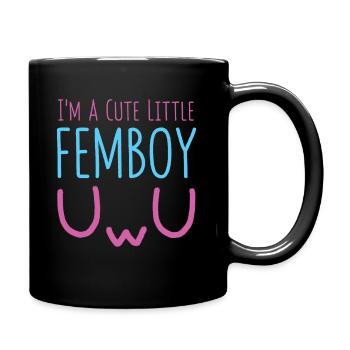 I'm A Cute Little Femboy LGBTQ Gay Aesthetic Queer - Tasse einfarbig - Schwarz - Rechts