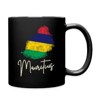 Île Maurice Drapeau dans l’océan Indien - Mug uni - noir - Droite