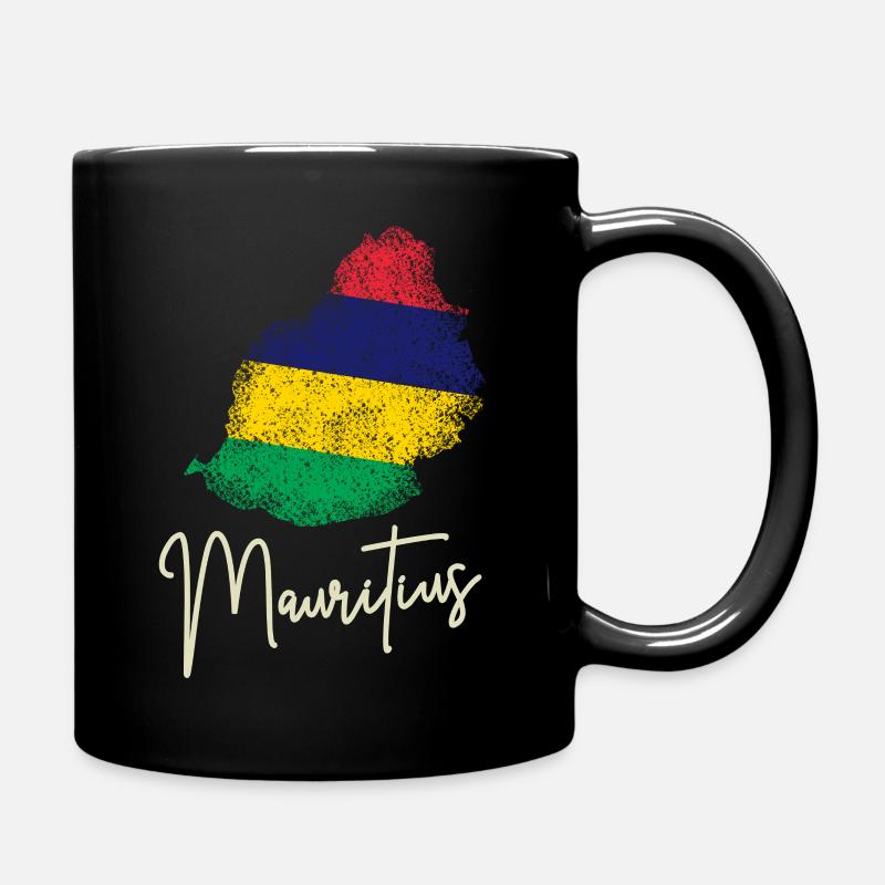 Île Maurice Drapeau dans l’océan Indien - Mug uni - noir