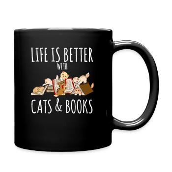 Chats Livres Lire Cadeau - Mug uni - noir - Droite