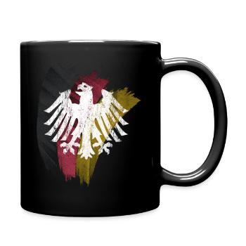 GERMAN EAGLE WITH GERMANY FLAG VINTAGE - Full Colour Mug - black - Right