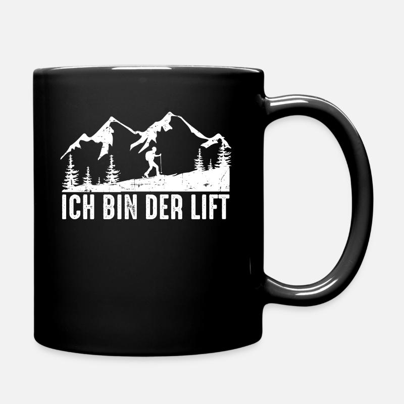 Ich bin der Lift Ski Touring Tourenski - Tasse einfarbig - Schwarz