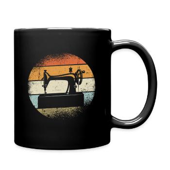 Machine à coudre ancienne - Mug uni - noir - Droite