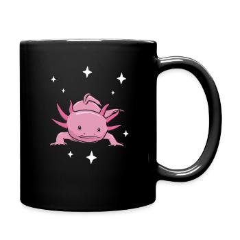 Axolotl - Tasse einfarbig - Schwarz - Rechts
