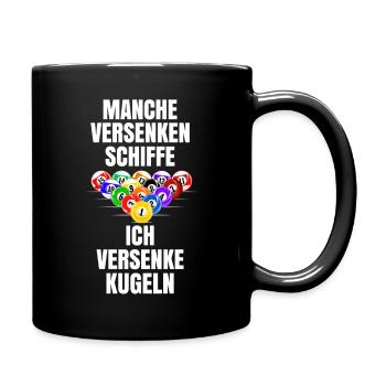 Billard - Tasse einfarbig - Schwarz - Rechts