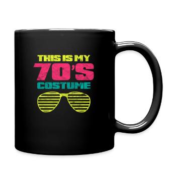 70er Jahre - Tasse einfarbig - Schwarz - Rechts