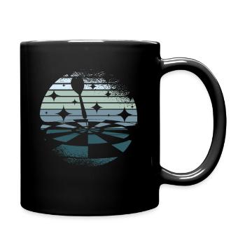 Darts retro - Tasse einfarbig - Schwarz - Rechts