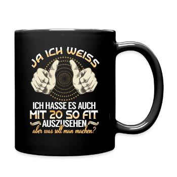 20. Geburtstag 20 Jahre Geburtstag Geschenkidee - Tasse einfarbig - Schwarz - Rechts