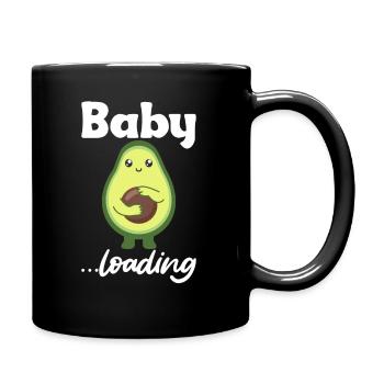 Bébé chargeant une maman d'avocat enceinte drôle - Mug uni - noir - Droite