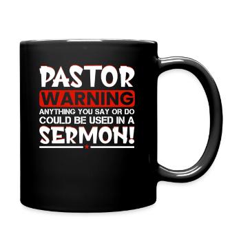 Pastor Pastor Clergy Reverend Preacher Gifts - Full Colour Mug - black - Right