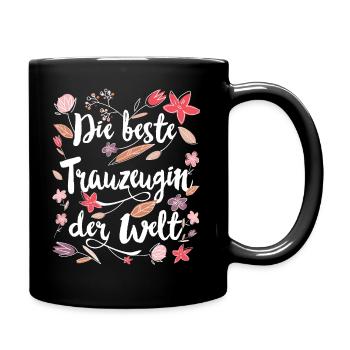 Beste Trauzeugin - Tasse einfarbig - Schwarz - Rechts