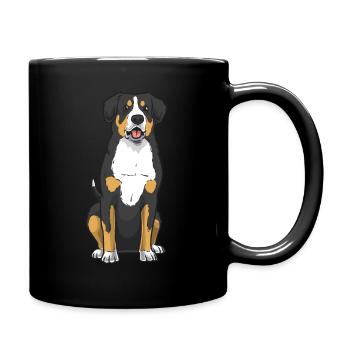 Entlebucher Sennenhund Hund - Mug uni - noir - Droite