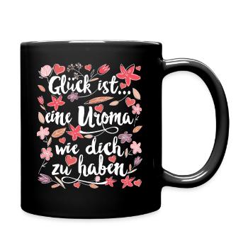 Uroma - Tasse einfarbig - Schwarz - Rechts