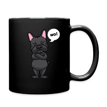 Stupide bouledogue française drôle de chien - Mug uni - noir - Droite
