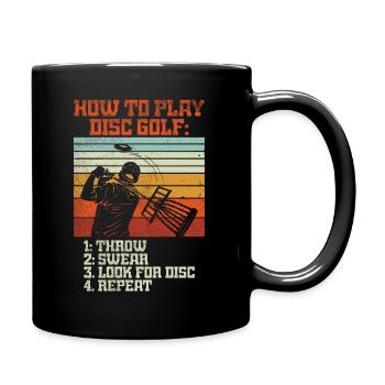 How To Play Disc Golf Frisbee Golf Frolf - Mug uni - noir - Droite