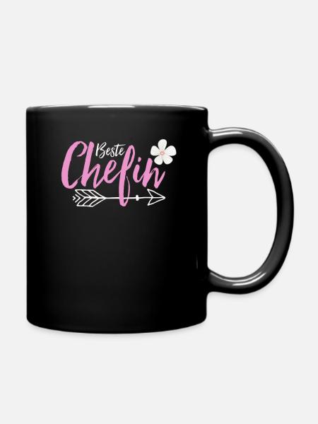 Beste Chefin - Tasse einfarbig - Schwarz