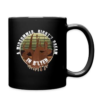 Der Traum von einer Sommernacht in R'lyeh - Tasse einfarbig - Schwarz - Rechts