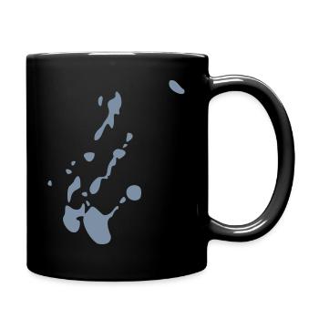Tinte Farbklecks - Tasse einfarbig - Schwarz - Rechts