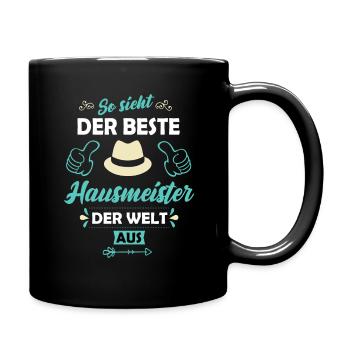 hausmeister - Tasse einfarbig - Schwarz - Rechts