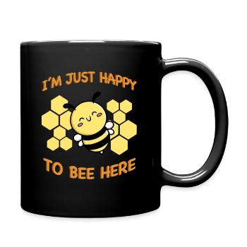 Biene Bienchen Imker - Tasse einfarbig - Schwarz - Rechts