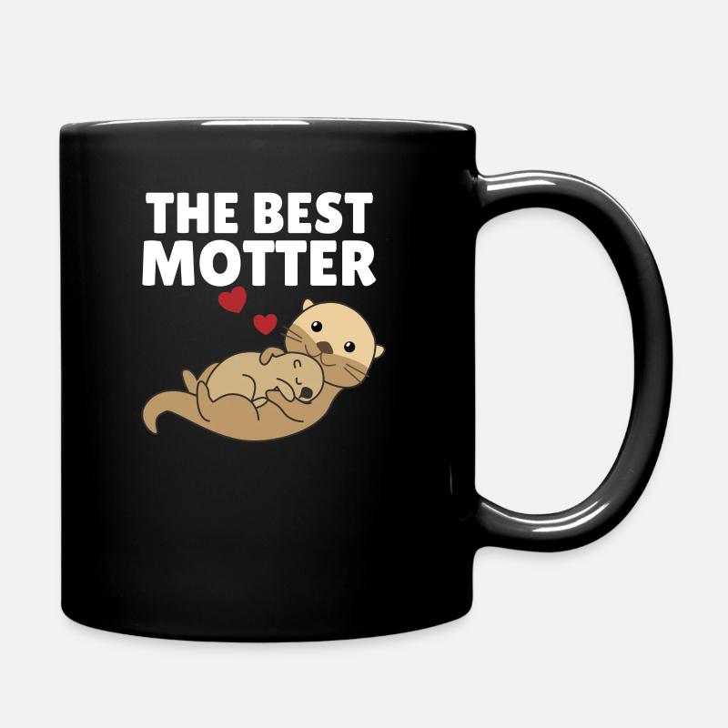 Meilleur jeu de mots de loutre de mite pour les animaux mignons de maman - Mug uni - noir