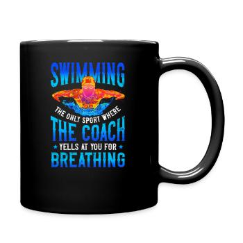 Swimmer Swim Breathing Butterfly - Tasse einfarbig - Schwarz - Rechts