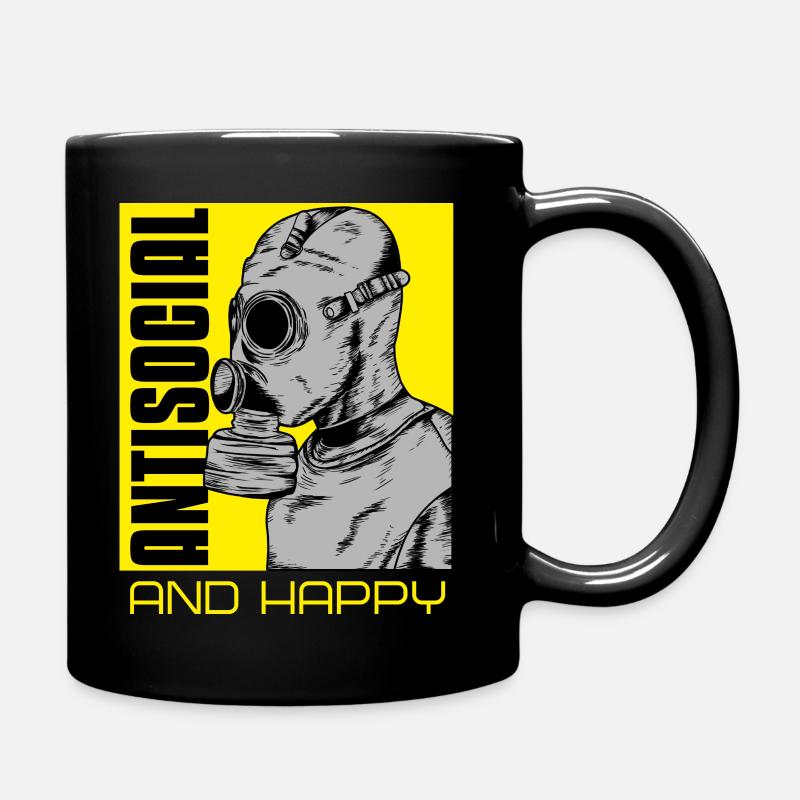 Antisocial et heureux - Mug uni - noir