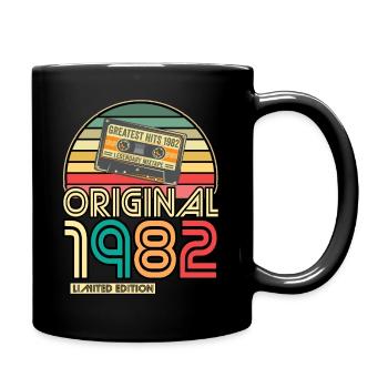 Cassette Tape Retro Vintage 1982 geboren Jahr 1982 - Tasse einfarbig - Schwarz - Rechts