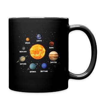Sonnensystem Planeten Planètes du système solaire - Mug uni - noir - Droite