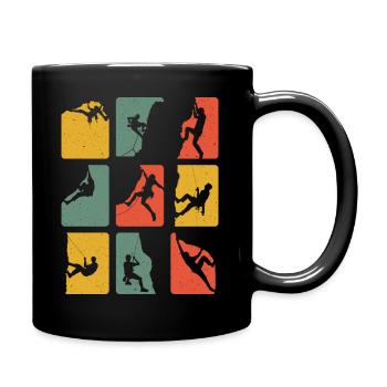 Grimpeurs de roches vintage escalade montagnes grimpeurs - Mug uni - noir - Droite