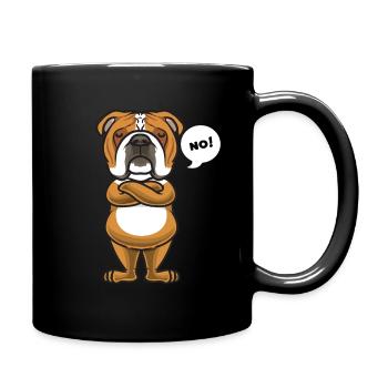 Sture Englische Bulldogge Hund - Tasse einfarbig - Schwarz - Rechts