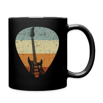 Electric Guitar Plectrum Guitarist Music Guitar Player - Full Colour Mug - black - Right