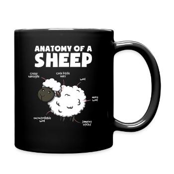 Anatomy of a sheep - Tasse einfarbig - Schwarz - Rechts