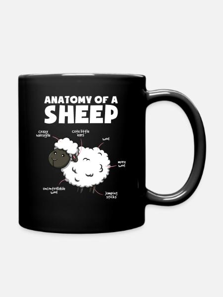 Anatomy of a sheep - Tasse einfarbig - Schwarz