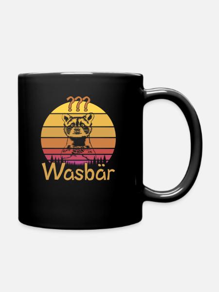 Waschbär ist konfus, irritiert, also ein Wasbär - Tasse einfarbig - Schwarz