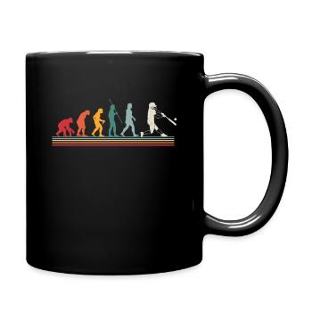 Evolution Baseball Softball Geschenk - Tasse einfarbig - Schwarz - Rechts