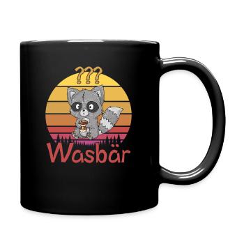 Waschbär ist konfus, irritiert, also ein Wasbär - Tasse einfarbig - Schwarz - Rechts
