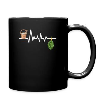 Sauna Saunameister Geschenk Saunieren - Tasse einfarbig - Schwarz - Rechts