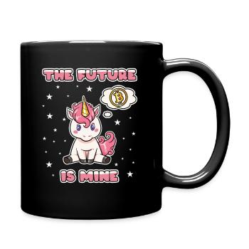 Unicorn Bitcoin Finance Crypto BTC Baby Funny - Full Colour Mug - black - Right