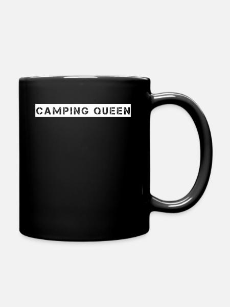 Camping - Camping Queen - Tasse einfarbig - Schwarz