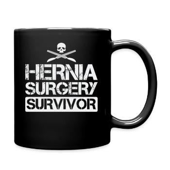 Hernienchirurgie Survivor Lustig - Tasse einfarbig - Schwarz - Rechts
