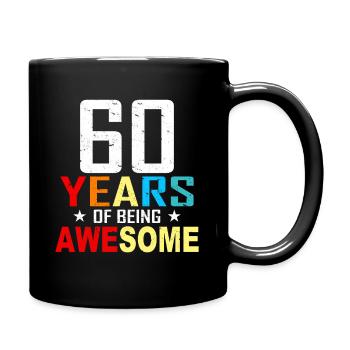 60 years Birthday 60 Birthday Gift 60 years - Full Colour Mug - black - Right