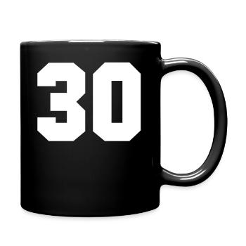 30 - Number 30 - Full Colour Mug - black - Right